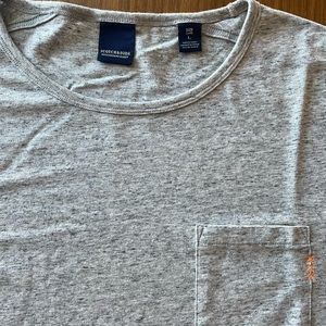 Scotch and Soda Heather Gray Blauw shirt Large